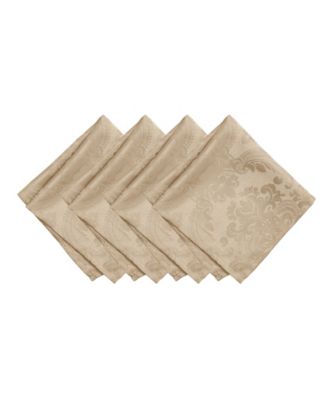 Elrene Caiden Elegance Damask Napkin, Set of 4 - Taupe, Napkin