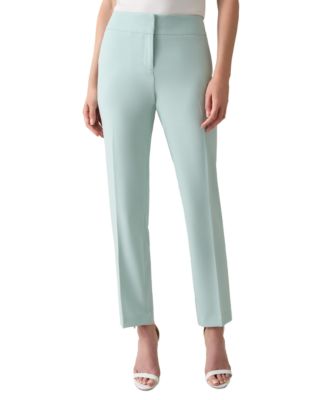 Kasper - Petite Fly-Front Slim-Leg Trousers