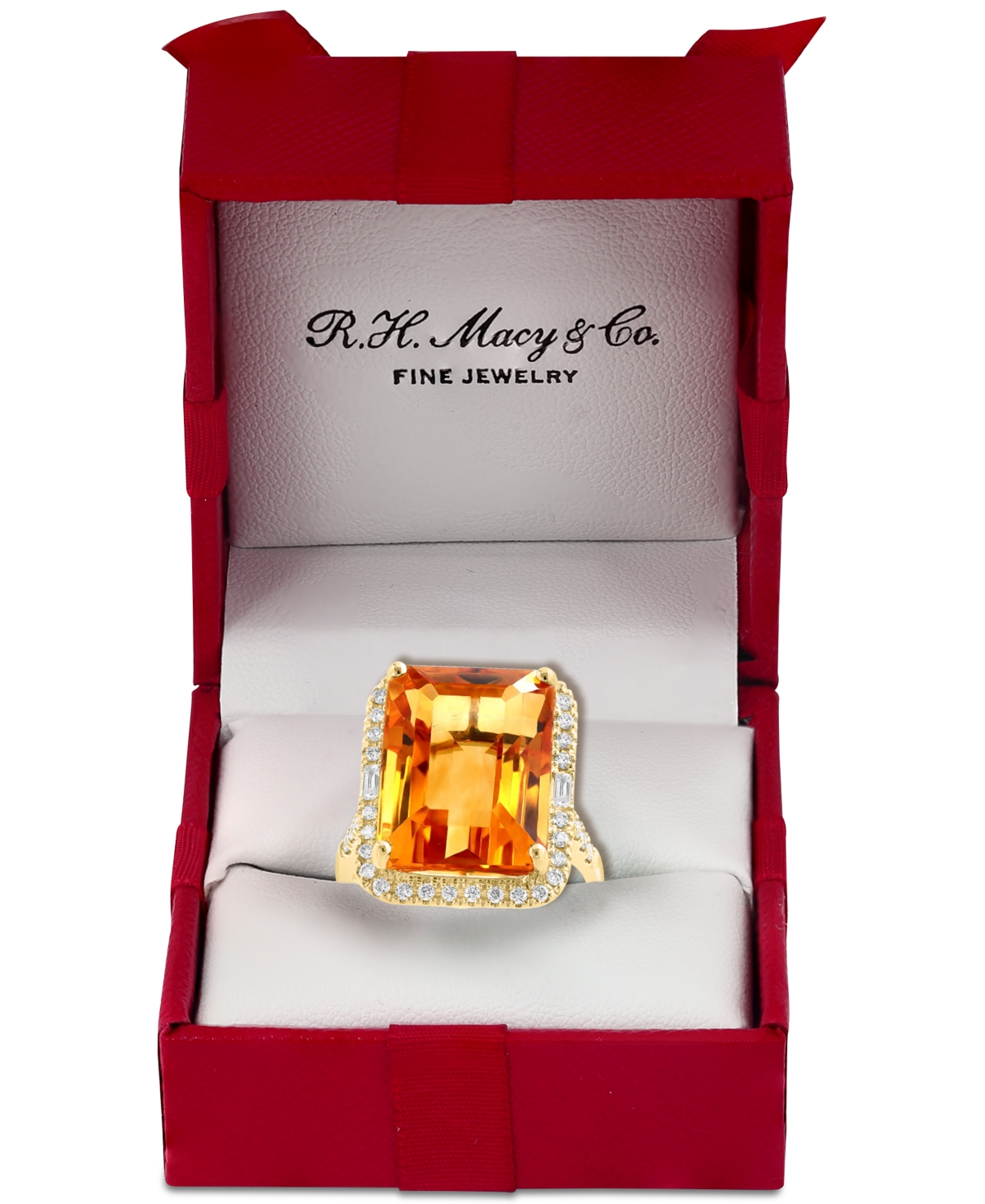 Effy Amethyst (10-3/4 ct. t.w.) & Diamond (3/8 ct. t.w.) Halo Ring in 14k Gold (Also available  London Blue Topaz, Green Quartz & Black Ony
