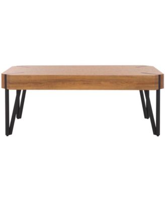 1 PC MDF/Metal Liann Rustic Midcentury Wood Top Coffee Table