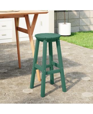 29" HDPE Outdoor Patio Round Bar Stool