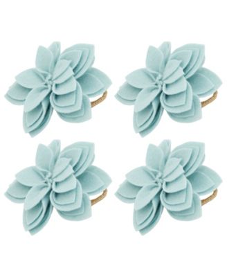 Felt Blossom Napkin Ring, Set of 4