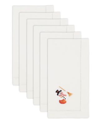 Frosty Embroidered Snowman Napkin Set of 6, 20"x20"