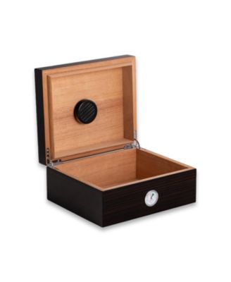 Walnut Wood Cigar Humidor with Glass Display Top