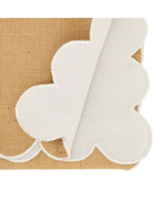 Rustic Chic Scalloped Table Runner, 16"x72"