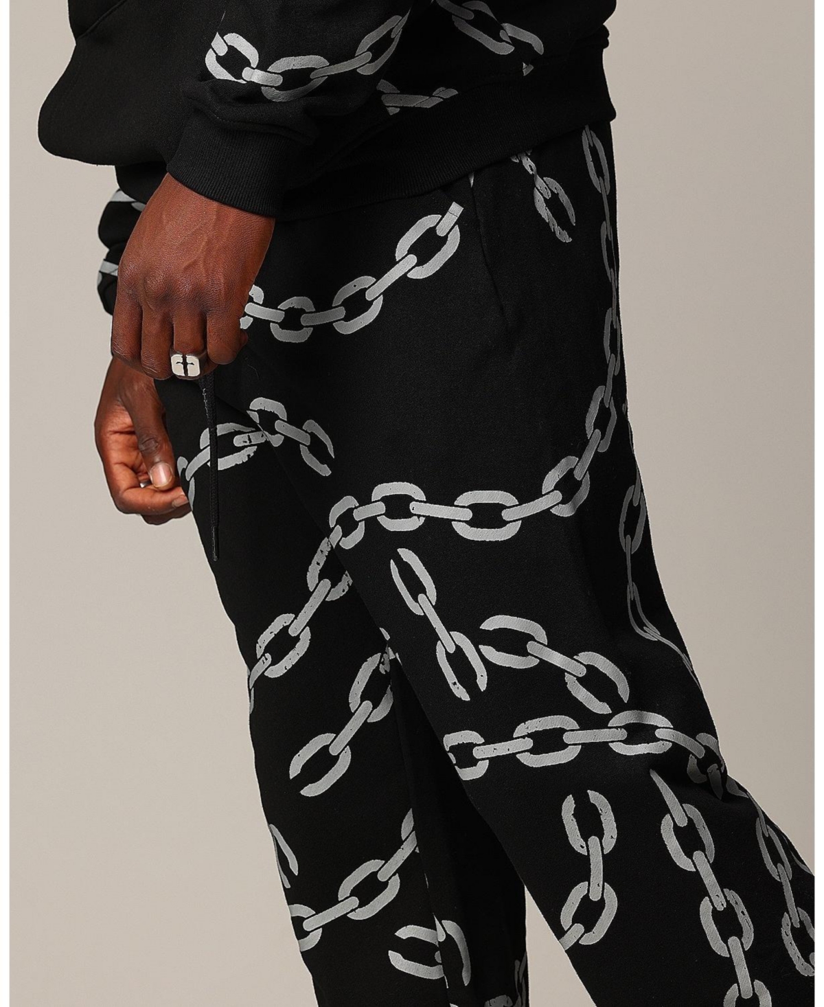 Men's Chain Sweatpants - Black/black