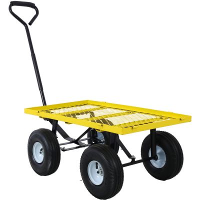 Streamdale Steel Garden Cart with Removable Sides, 3 Cu FT, 550 Lb