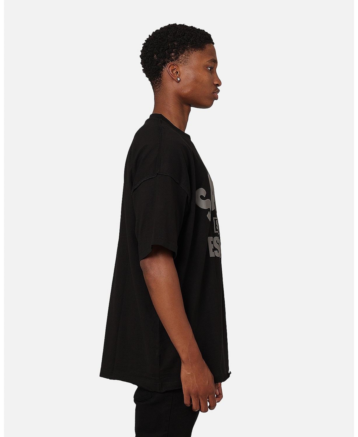 Men's St Morta Boxy T-Shirt - Black/black