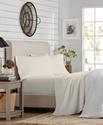 300 Thread Count Brushed Cotton Percale 4-Pc. Sheet Set, King