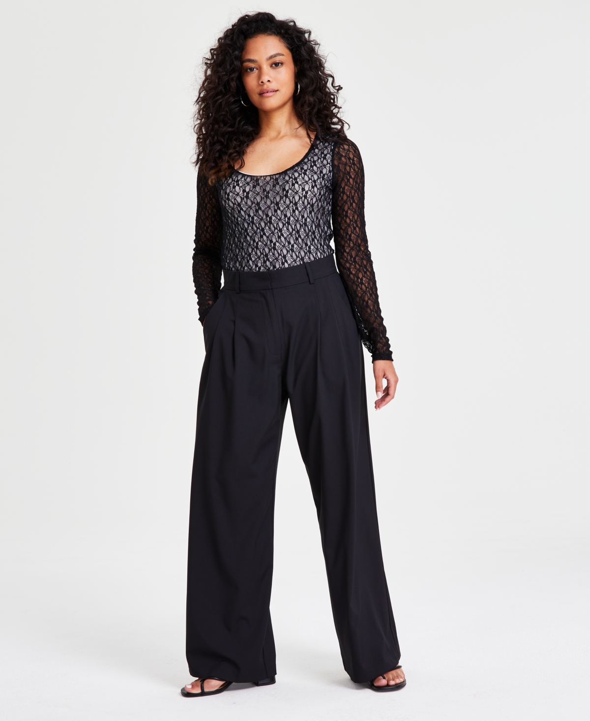 Petite Wide-Leg Pants, Created for Macy's - Cherry Pie