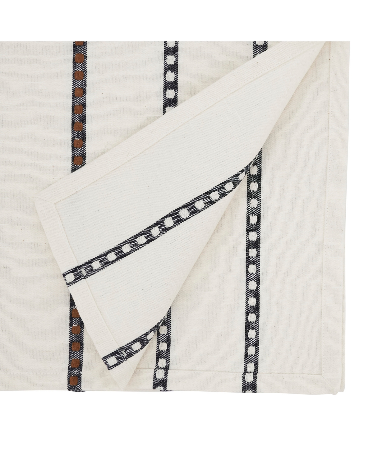 Saro Lifestyle Refined Stripe Table Runner, 16"x72" In Black,white