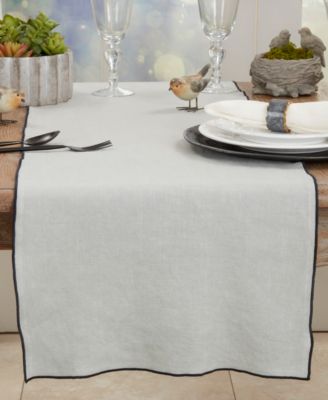 Stonewashed Stitched Edge Table Runner, 16"x72"