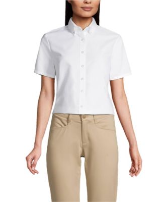 Women's Short Sleeve Oxford Dress Shirt