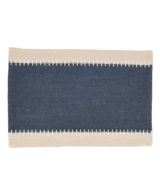 Whipstitched Border Design Placemat Set of 4, 14"x20"