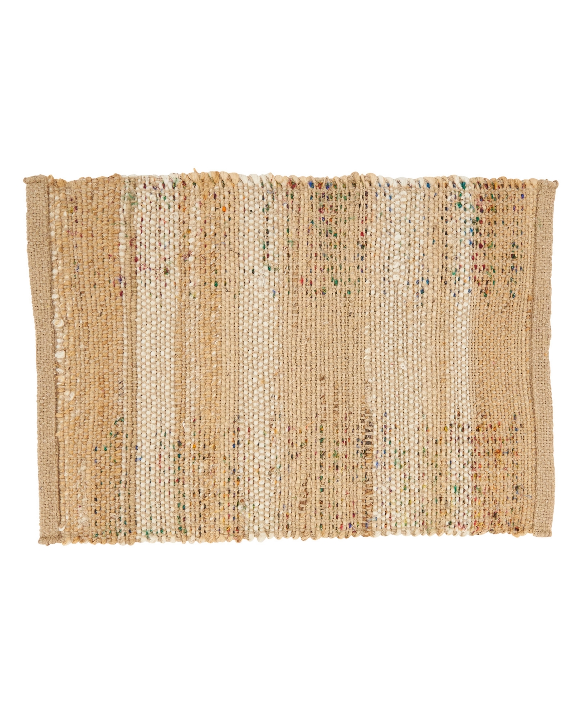 Saro Lifestyle Rainbow Rhythm Banded Placemat Set Of 4, 14"x20" In Multi