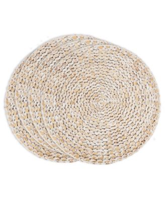 Foil Print Natural Fiber Placemat Set of 4,15"x15"