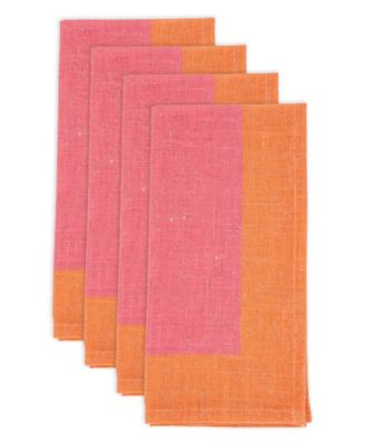 Multicolored Band Napkin Set of 4, 20"x20"