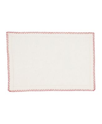 Celena Collection Whip Stitched Design Cotton Placemat Set of 8 13"x19"