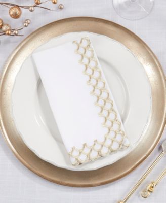 Scalloped Edge Napkin Set of 4, 20"x20"
