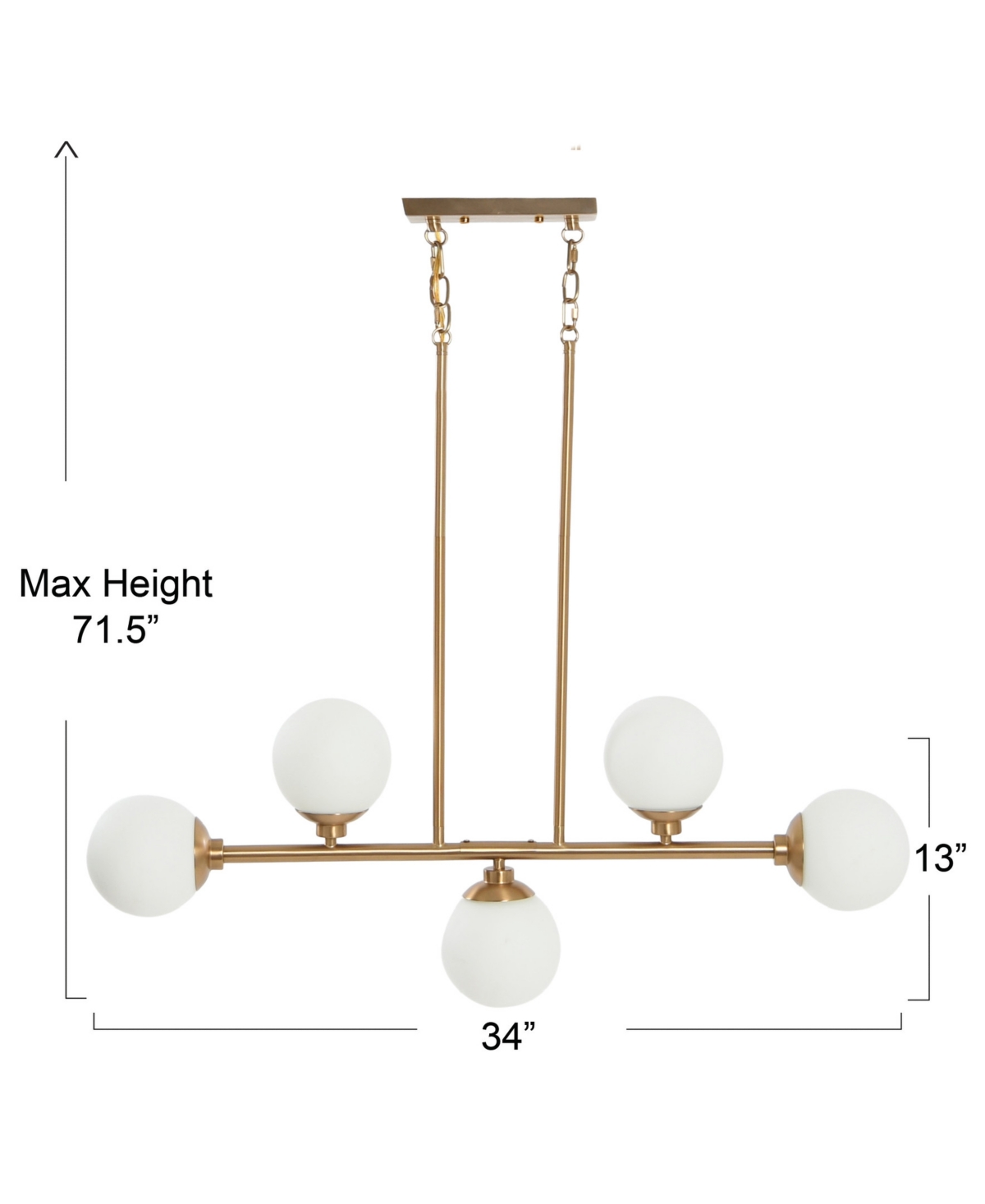 Robert Stevenson Lighting Lorne In Brushed Gold