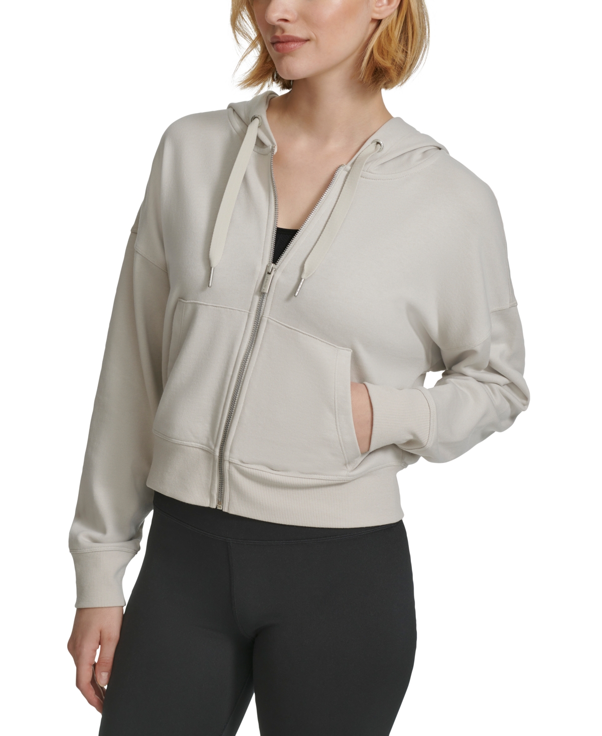 Calvin Klein Women's French Terry Long-Sleeve Zip-Up Hoodie