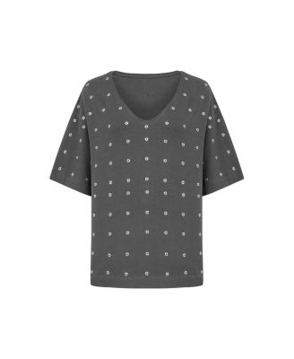 Women's Metal Ring Embroidered T-Shirt