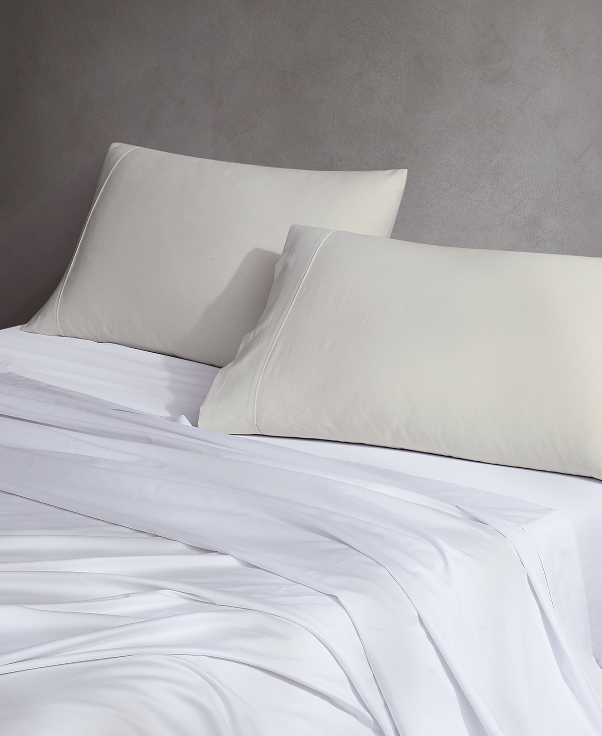 Purity Home 400 Thread Count Cotton Sateen 2 Pc - Ivory 1