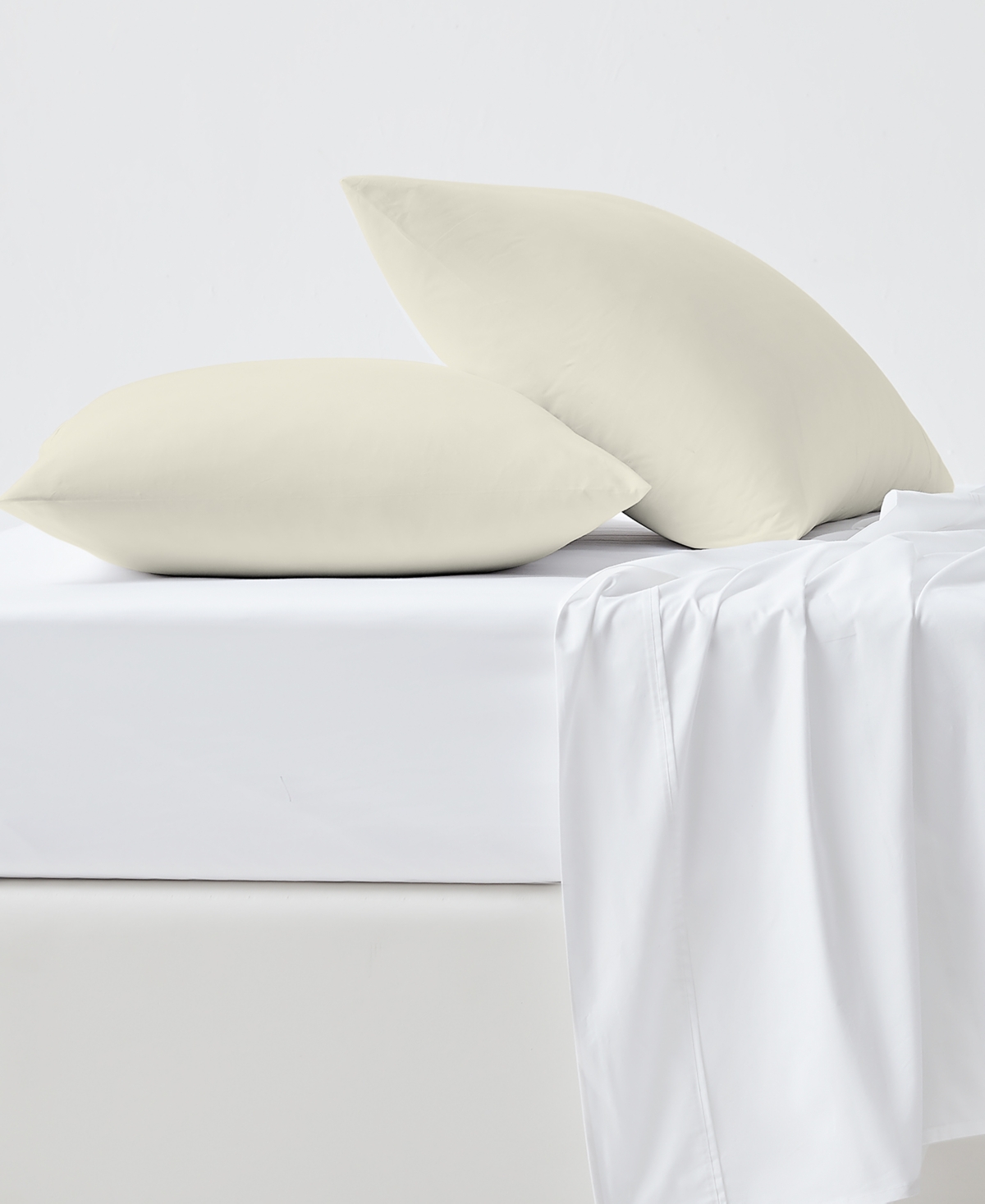Purity Home 400 Thread Count Wrinkle Resistant Cotton Sateen Pillowcase Pair