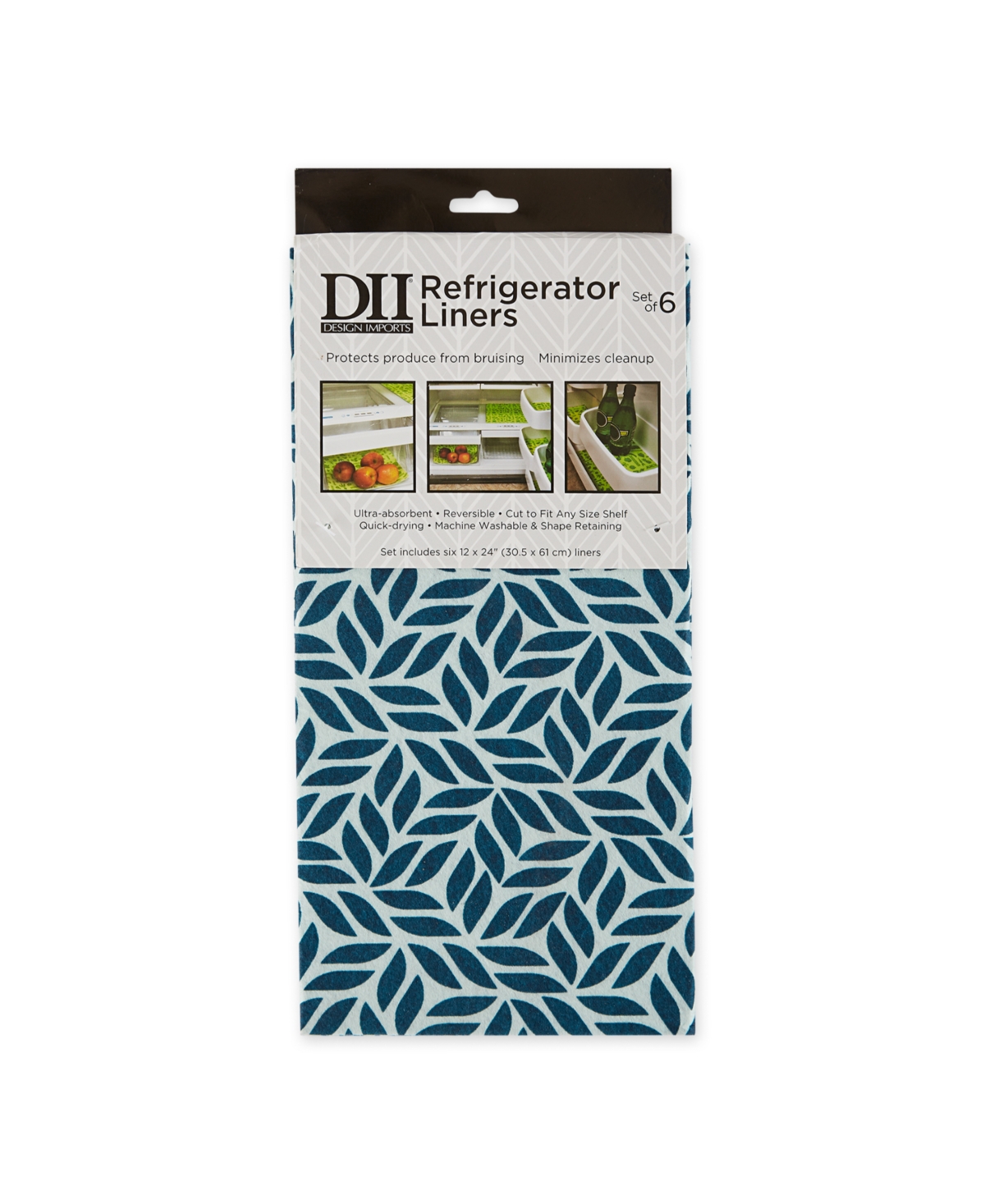 Design Imports Fridge Liner Collection Non-Adhesive, Cut to Fit, 12x24
