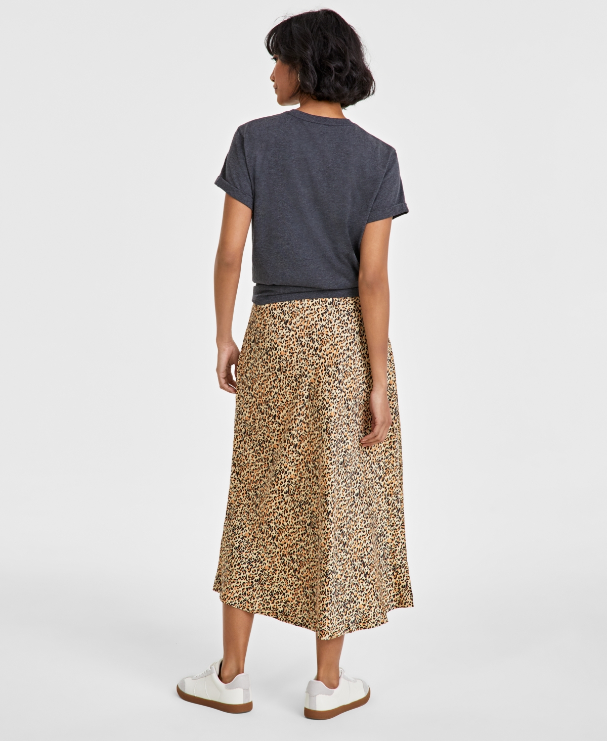 On 34th Women's Printed Slip Skirt, Created For Macy's In Sunset Nude Cmb