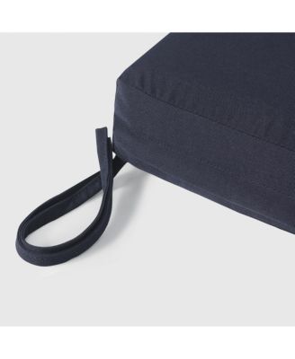 Set of 2 20" x 19" Outdoor Patio Seat Cushions Without Welt