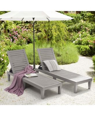 Adjustable & Waterproof Outdoor Patio Chaise Lounge Chairs - Set of 2