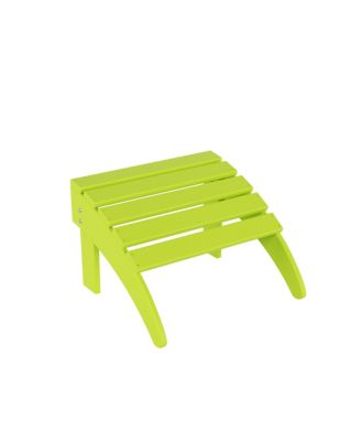 5 Piece Outdoor Adirondack Folding Chair with Ottoman Side Table Set