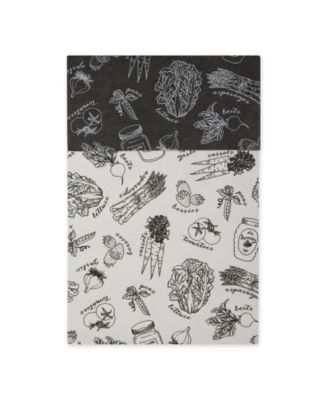 Fridge Liner Collection Non-Adhesive, Cut to Fit, 12x24", Black Market Print, 6 Piece
