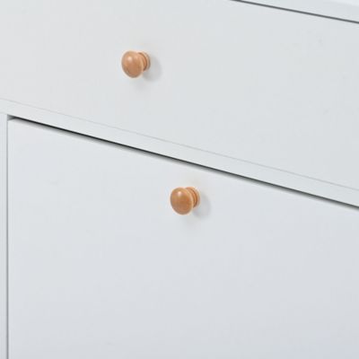  2-Tier Shoe Cabinet with 4 Flip Drawers