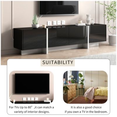 Modern Rectangle TV Stand for TVs Up To 80"