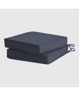 Outdoor Patio Furniture Seat Chair Square Cushions with Piping. Set of 2, 20" x 19"