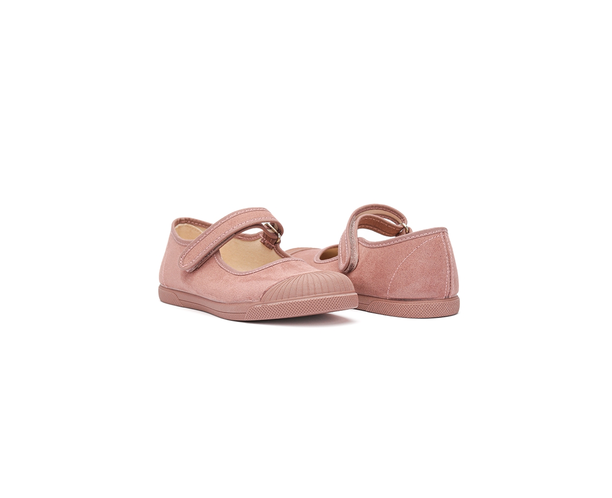 Childrenchic Girls Suede Mary Jane Sneakers - Lipstick