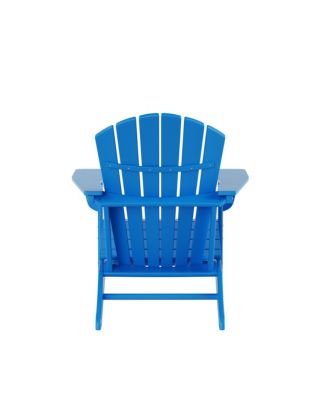 Adirondack Chair with Footrest Ottoman Set (Set of 2)