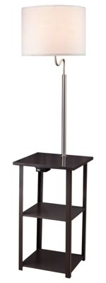 58" Squared Sofa Side Shelves Table Lamp with Power Station (1.14/14.96)