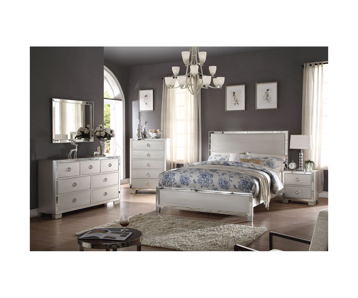 Streamdale Furniture Voeville Ii Mirror In Platinum