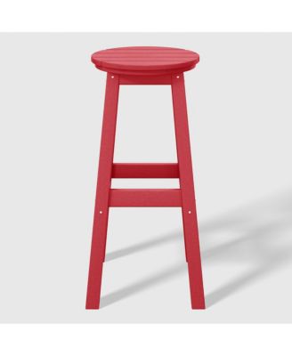29" HDPE Outdoor Patio Round Bar Stool