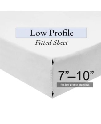 Low Profile (7-10 Inches) Sheet Set 100% Cotton Sateen USA, Twin XL