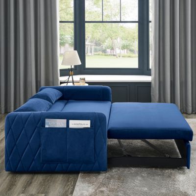 Streamdale 55" Convertible Sofa Bed with Detachable Pockets