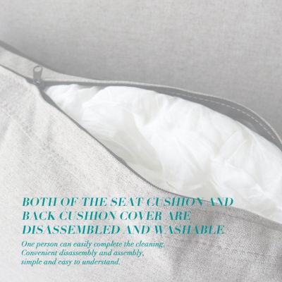  Linen Fabric Upholstered With Storage Sofa 2+3 Sectional