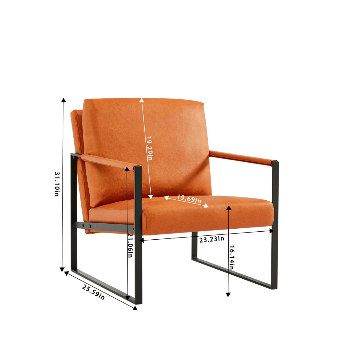 Streamdale Furniture Lounge, Living Room, Office Or The Reception Area Pu Leather Accent Armchair