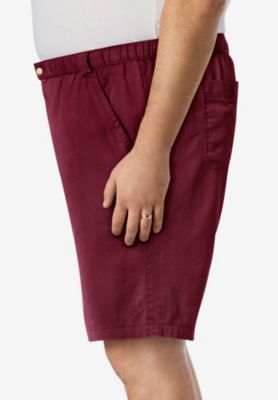 Big & Tall Knockarounds 8" Full Elastic Plain Front Short