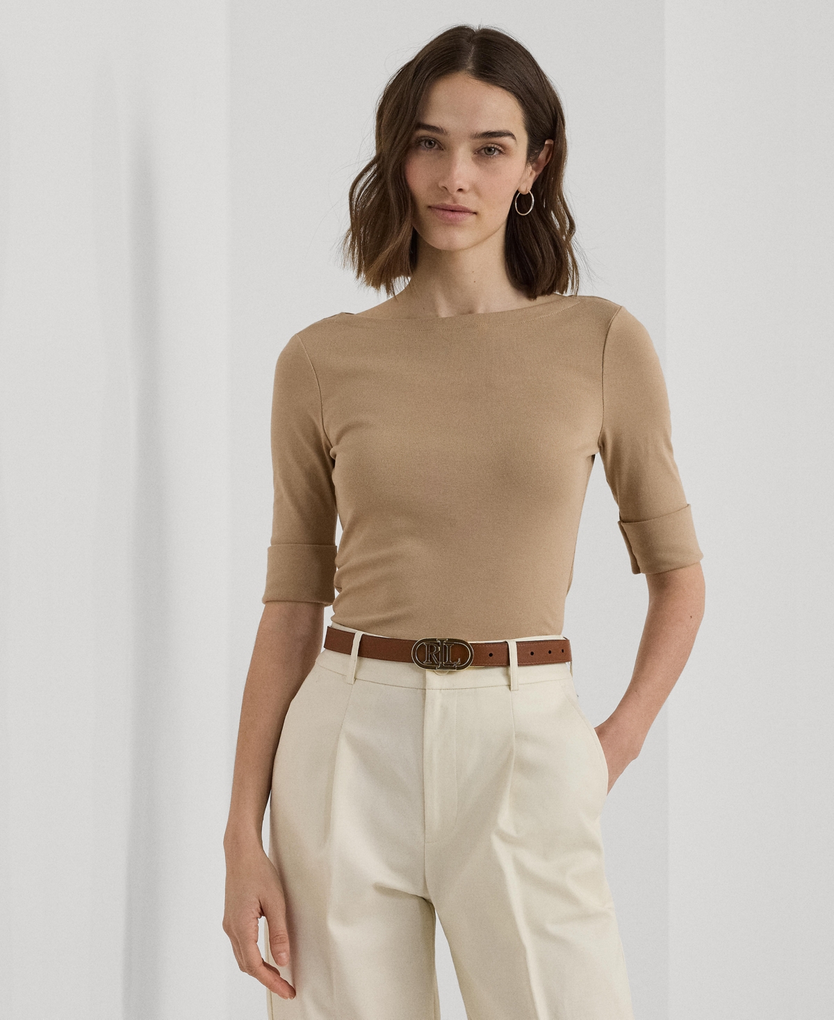 Lauren Ralph Lauren Women's Elbow-Sleeve Tee