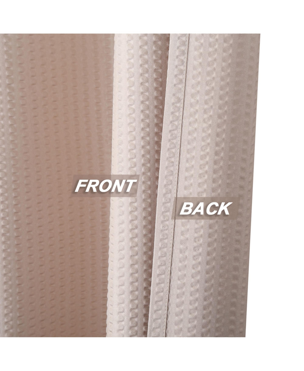 Caromio Soft Embossed Seersucker Microfiber Fabric Shower Curtain or Liner, 72