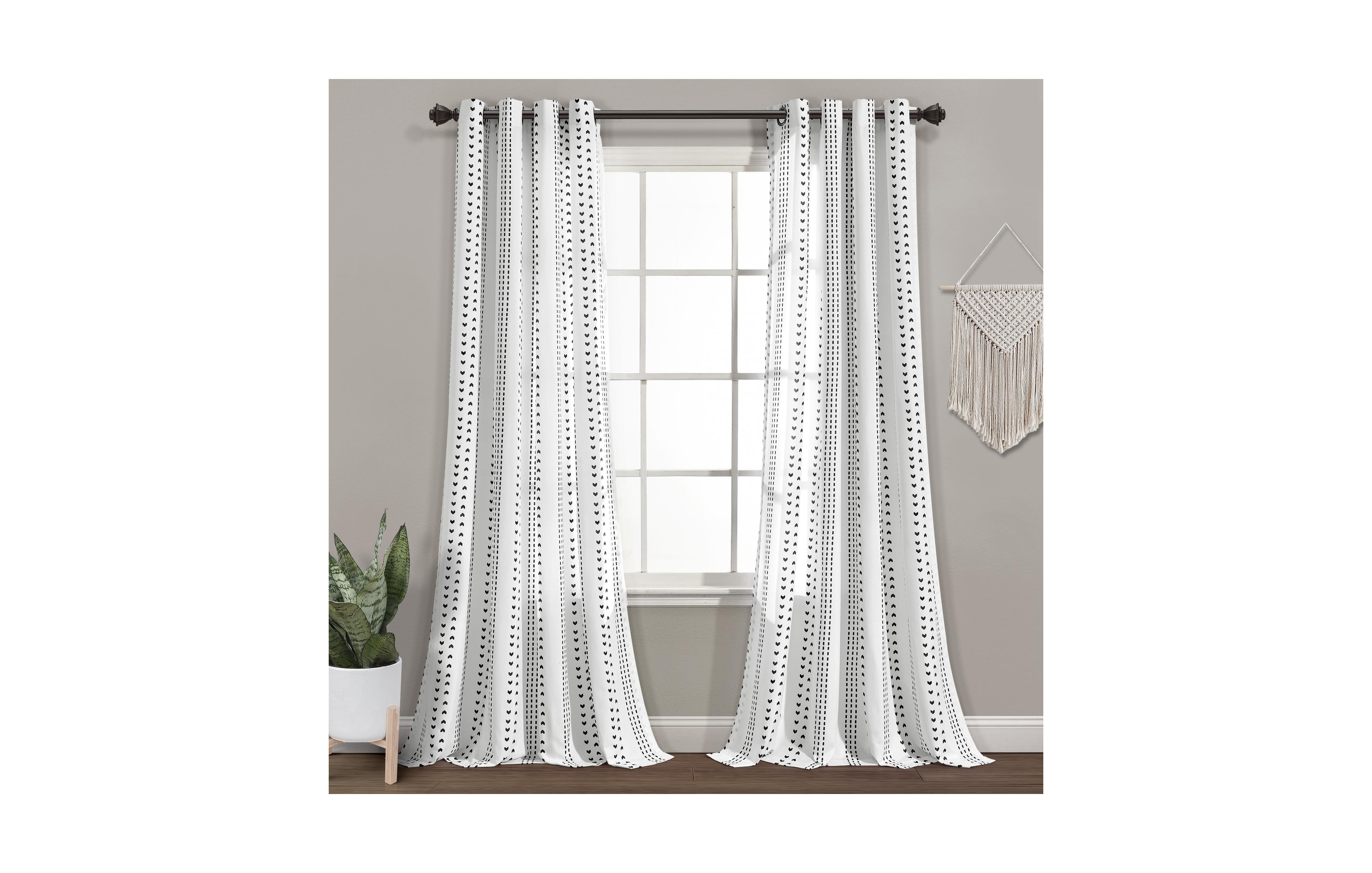 Lush Decor Hygge Stripe Window Curtain Panels